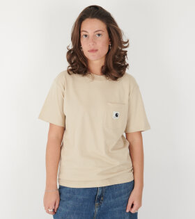 W S/S Pocket T-shirt Fleur De Sel