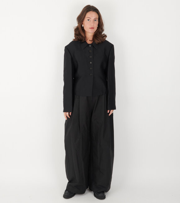 Amomento - Two Tuck Balloon Pants Black