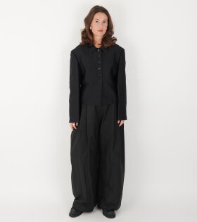 Two Tuck Balloon Pants Black