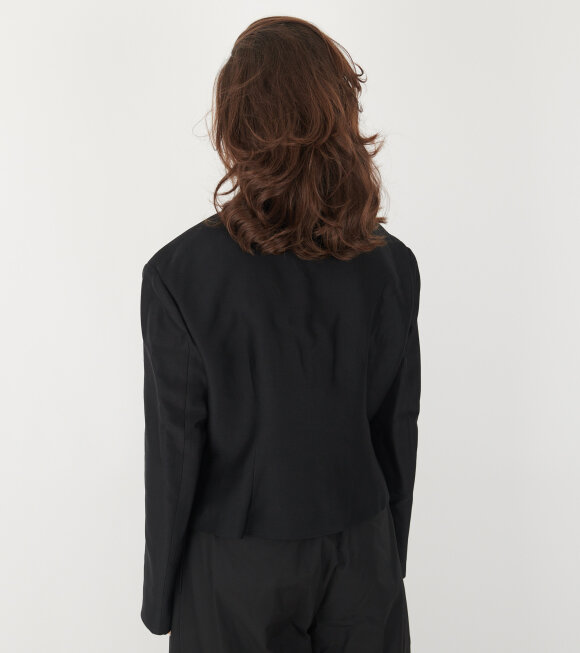 Amomento - Wool Silk Button Up Jacket Black