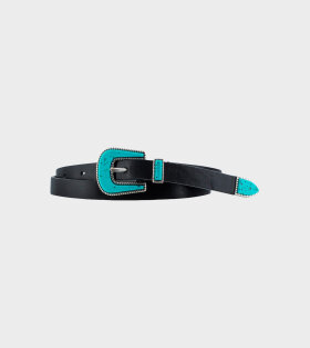 M2417 Belt Black/Turquoise