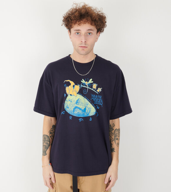 Brain Dead - Petrified Mind T-shirt Navy