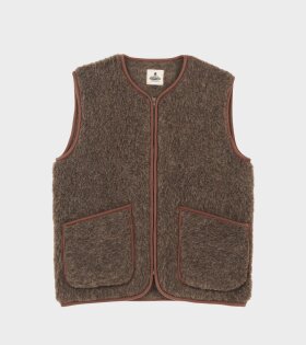 Zip Vest Mid Brown