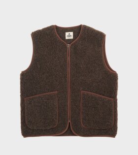 Zip Vest Dark Brown