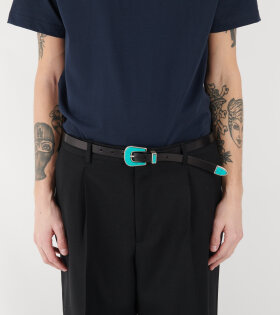 M2417 Belt Black/Turquoise