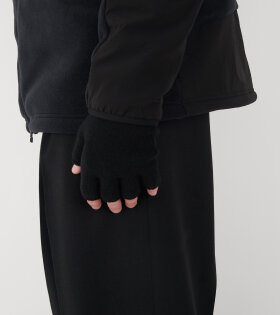 Wool Knit Gloves Black