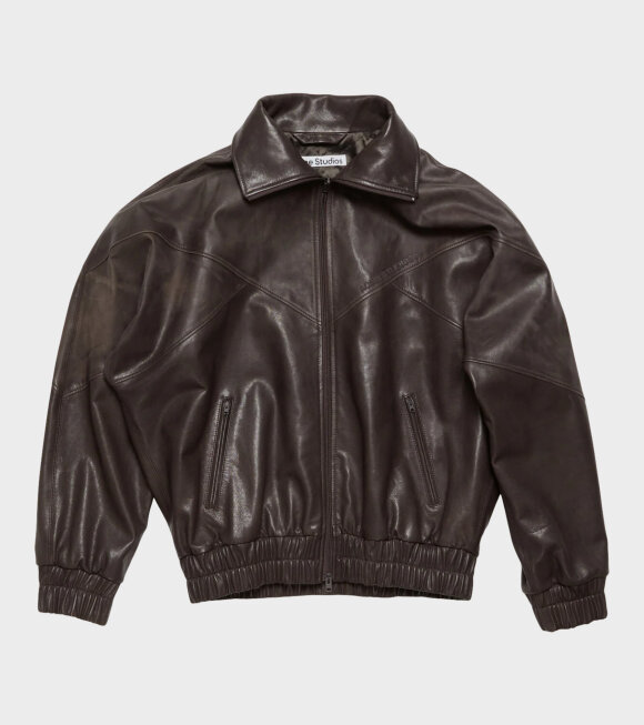 Acne Studios - Leather Jacket Brown