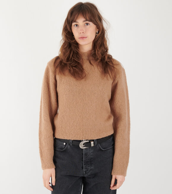 Amomento - Fluffy Brushed Knit Beige