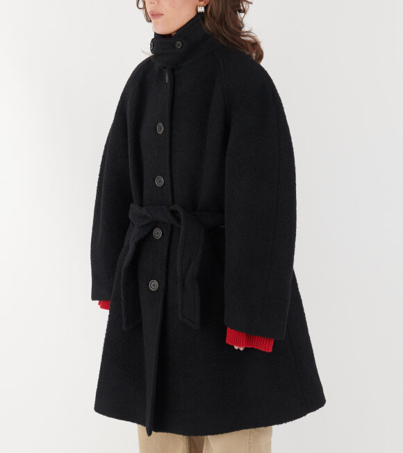 Amomento - Alpaca Raglan Coat Black