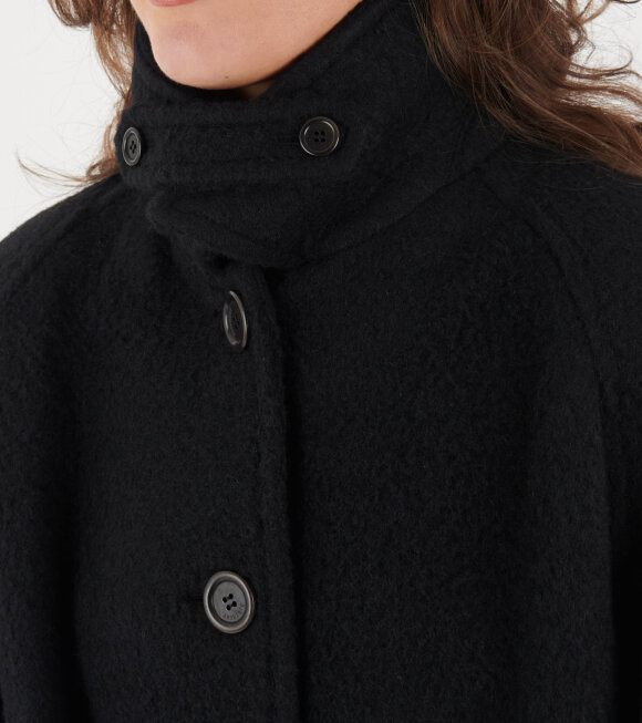 Amomento - Alpaca Raglan Coat Black