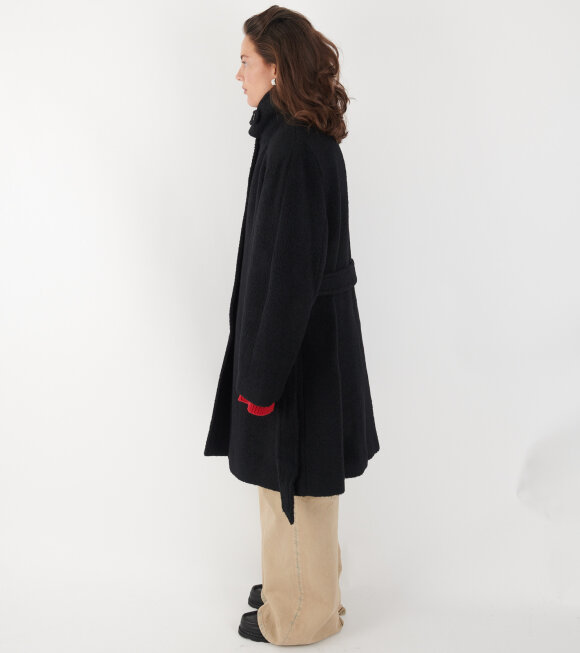 Amomento - Alpaca Raglan Coat Black