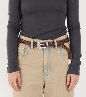 M2423 Braided Belt Brown