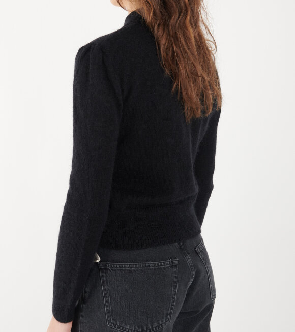 Amomento - Mohair Collar Knit Black