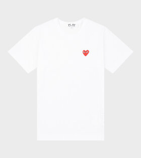 U Red Heart T-shirt White