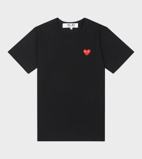 U Red Heart T-shirt Black