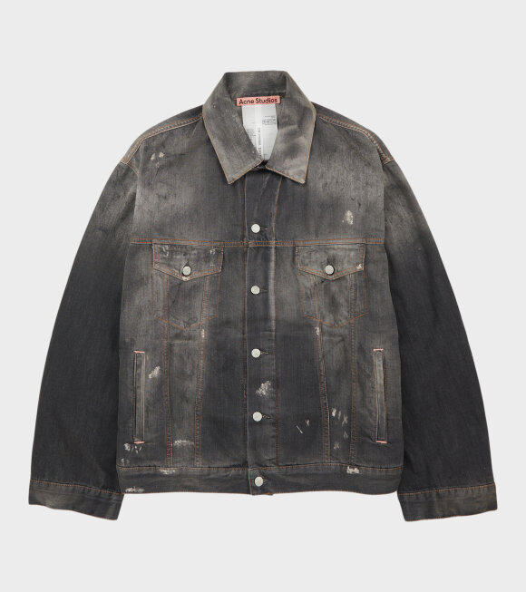 Acne Studios - Distressed Denim Jacket Black