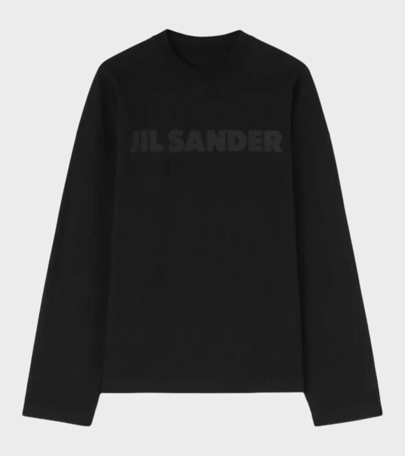 Jil Sander - L/S Cotton Jersey Logo T-shirt Black