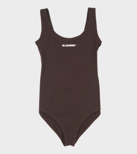 Logo Swimsuit Earth Brown