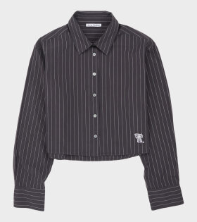 Jacquard Pinstripe Shirt Black/White