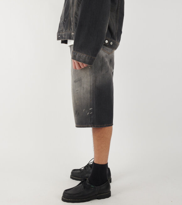 Acne Studios - Distressed Baggy Denim Shorts Black