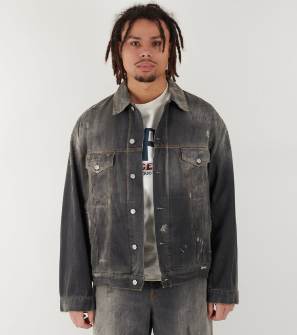 Acne Studios - Distressed Denim Jacket Black