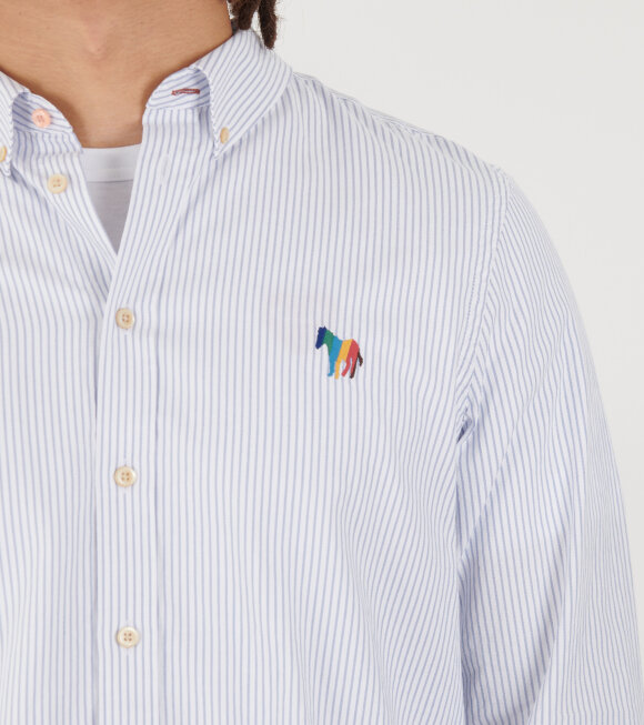 Paul Smith - Zebra Logo Shirt White/Blue