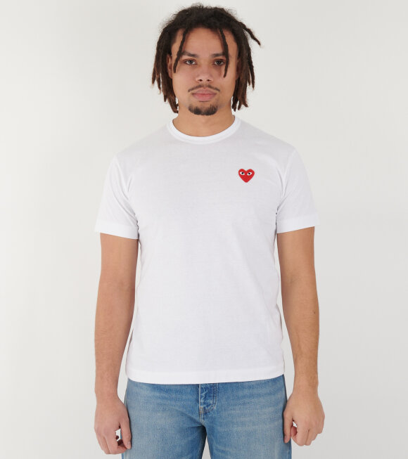 Comme des Garcons PLAY - U Red Heart T-shirt White