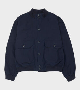 Rib Collar Blouson Navy