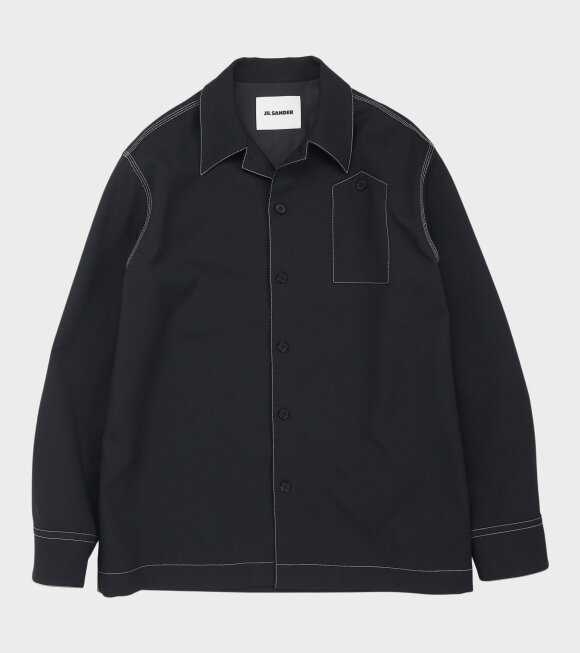 Jil Sander - White Stitching Shirt Black