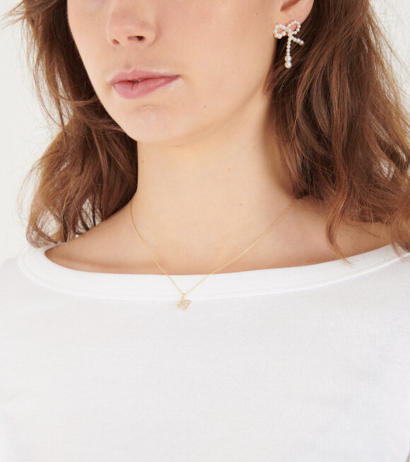 Sophie Bille Brahe - Simple M Necklace Gold