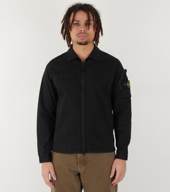 Stone Island - Cotton Zip Overshirt Black