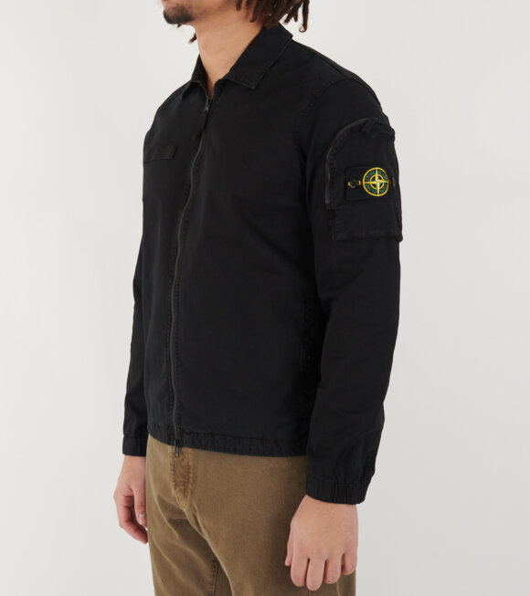 Stone Island - Cotton Zip Overshirt Black