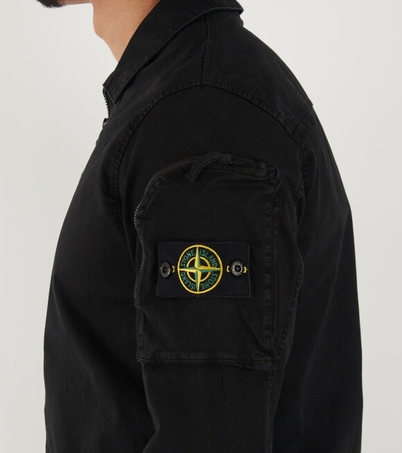 Stone Island - Cotton Zip Overshirt Black