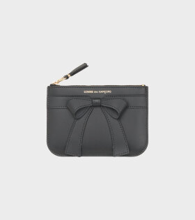 Big Bow Clutch Wallet Black