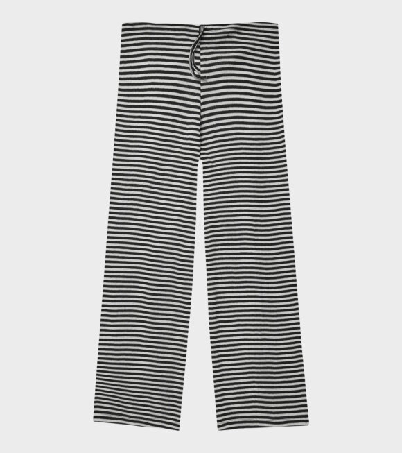 Nørgaard Paa Strøget - Nova Pants Wool Black/Ecru