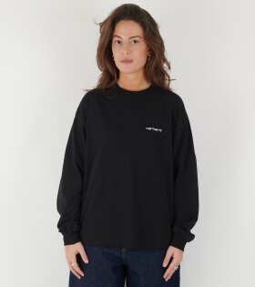 W L/S Grayson T-shirt Black/White