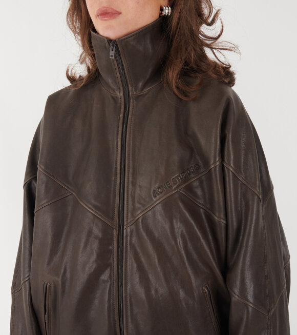 Acne Studios - Leather Jacket Brown