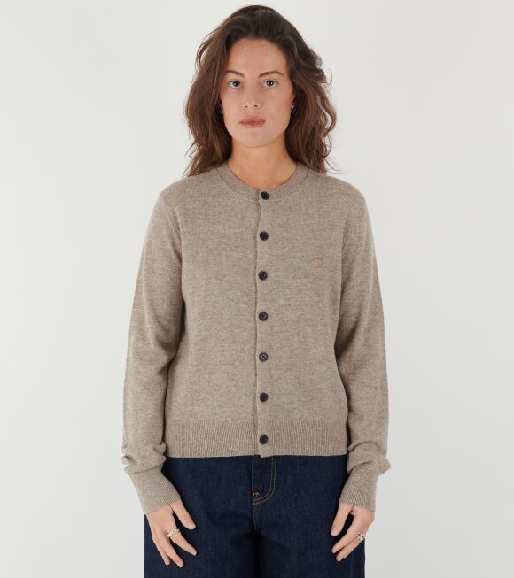 Acne Studios - Face Logo Cardigan Beige