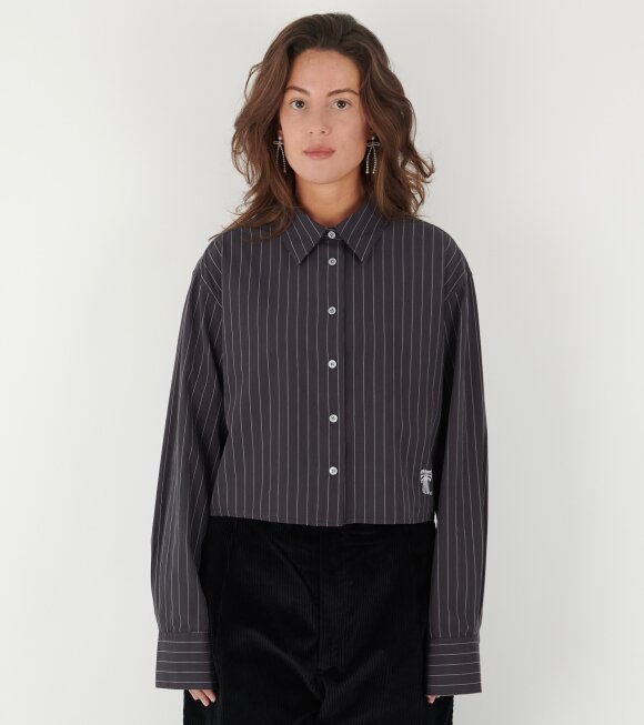 Acne Studios - Jacquard Pinstripe Shirt Black/White