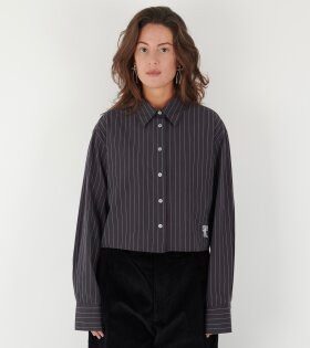 Jacquard Pinstripe Shirt Black/White