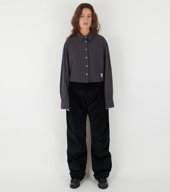 Acne Studios - Jacquard Pinstripe Shirt Black/White