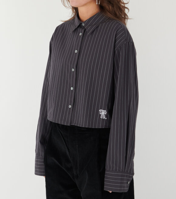 Acne Studios - Jacquard Pinstripe Shirt Black/White