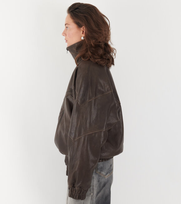 Acne Studios - Leather Jacket Brown