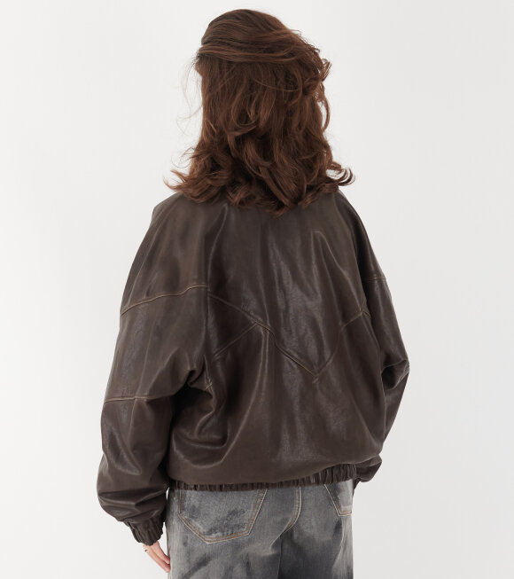 Acne Studios - Leather Jacket Brown