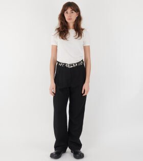 Linen Box Pants Black 