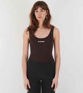 Logo Swimsuit Earth Brown