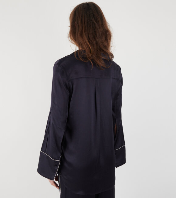 Mr. Larkin - Phoebe Satin Shirt Midnight