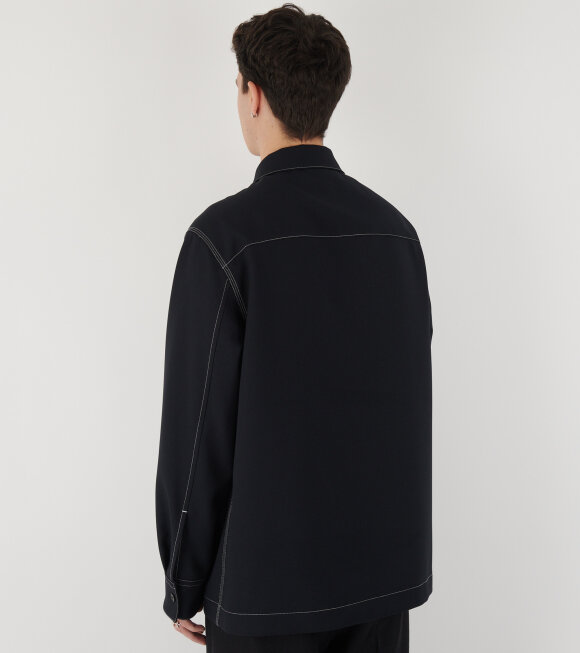 Jil Sander - White Stitching Shirt Black