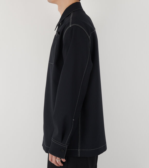 Jil Sander - White Stitching Shirt Black