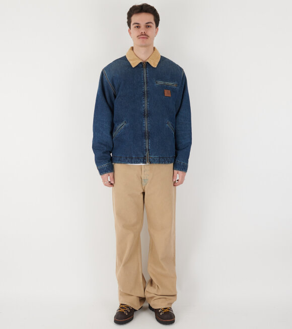 Carhartt WIP - OG Detroit Jacket Blue/Dusty H Brown